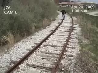 a man was knocked down by a train ... he miraculously survived
